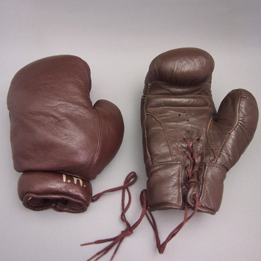 Vintage Leather Boxing Gloves Original C1960s