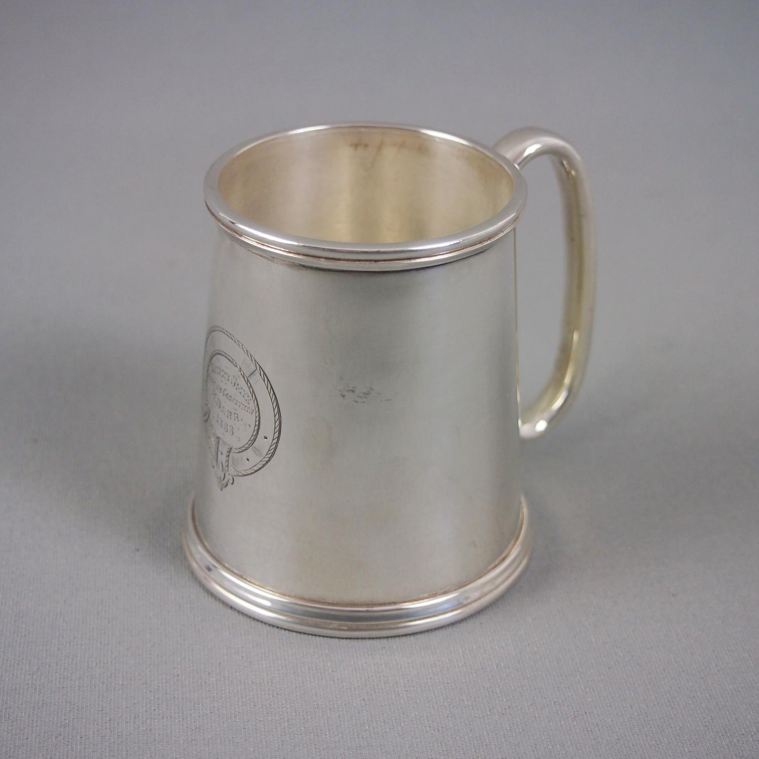 Silver Plated Half Pint Victorian Mug