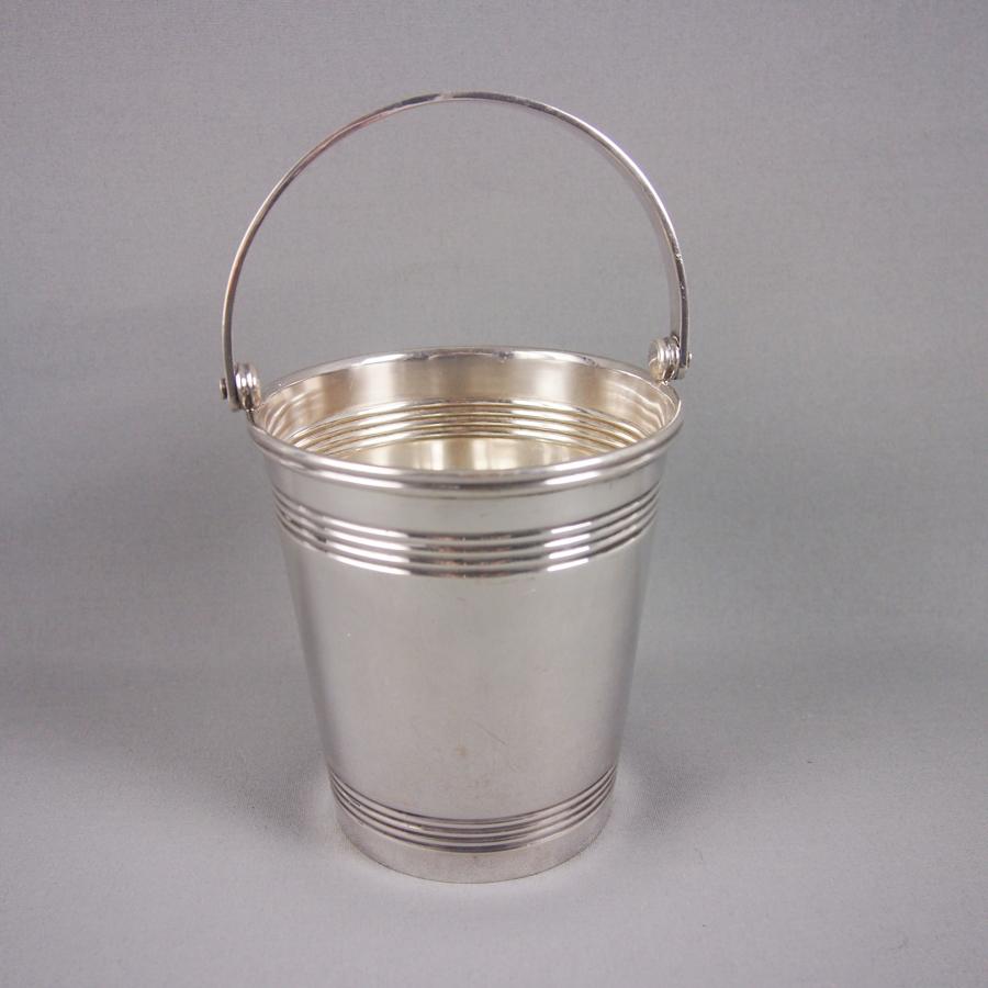 Silver Plated Ribbed Ice Bucket