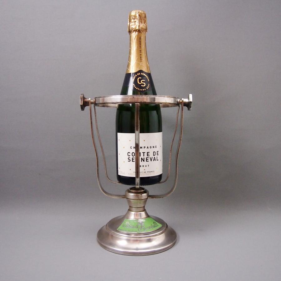 Silver Plated Vintage Tilting Champagne & Wine Cradle