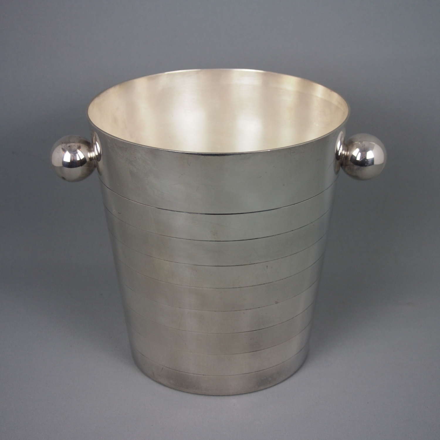 Vintage Silver Plated Champagne Bucket with Bobble Handles.