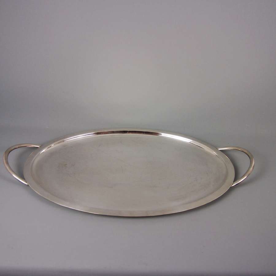Oval Silver Plated Simple Tray C1930
