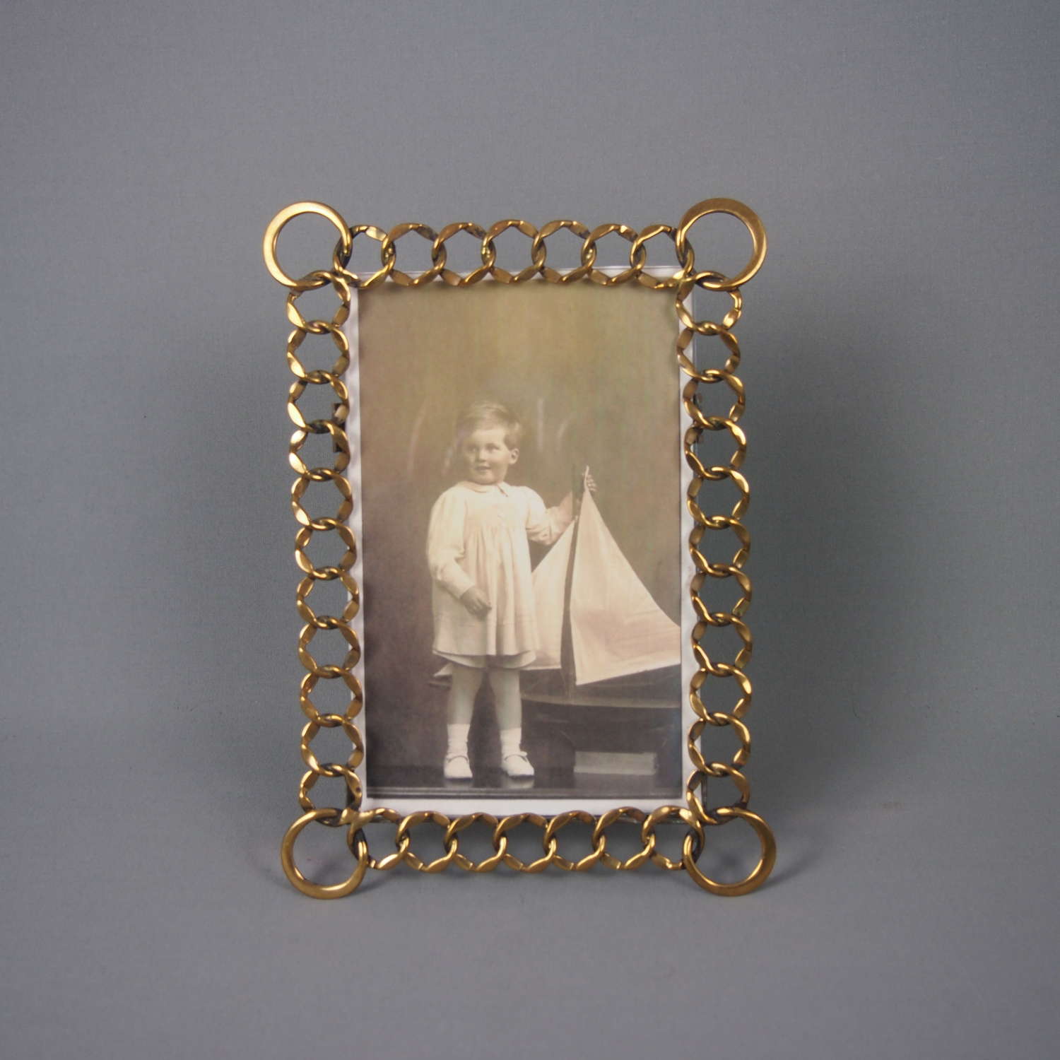 Brass Loop Antique Victorian Picture Frame . W8471