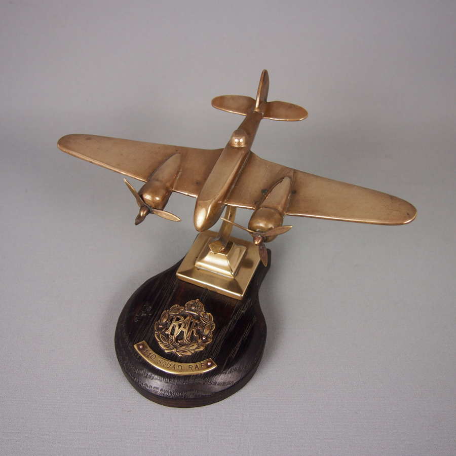 Brass Vintage RAF Model Blenheim Aeroplane. W8476
