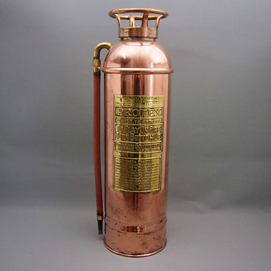 Vintage brass and copper Fire Extinguisher C1940s W8548