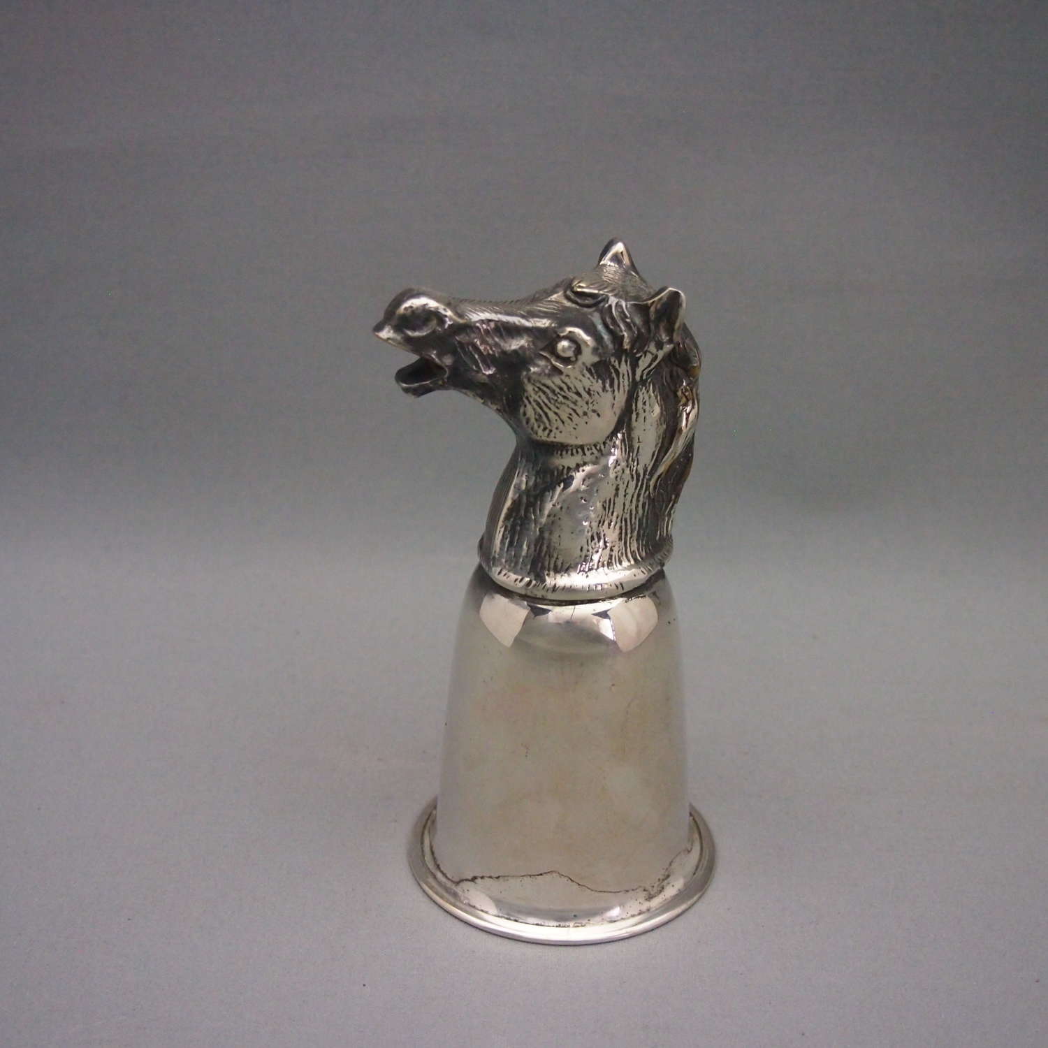 Silver Plated Horse head Hunting Cup or Stirrup Cup W8571
