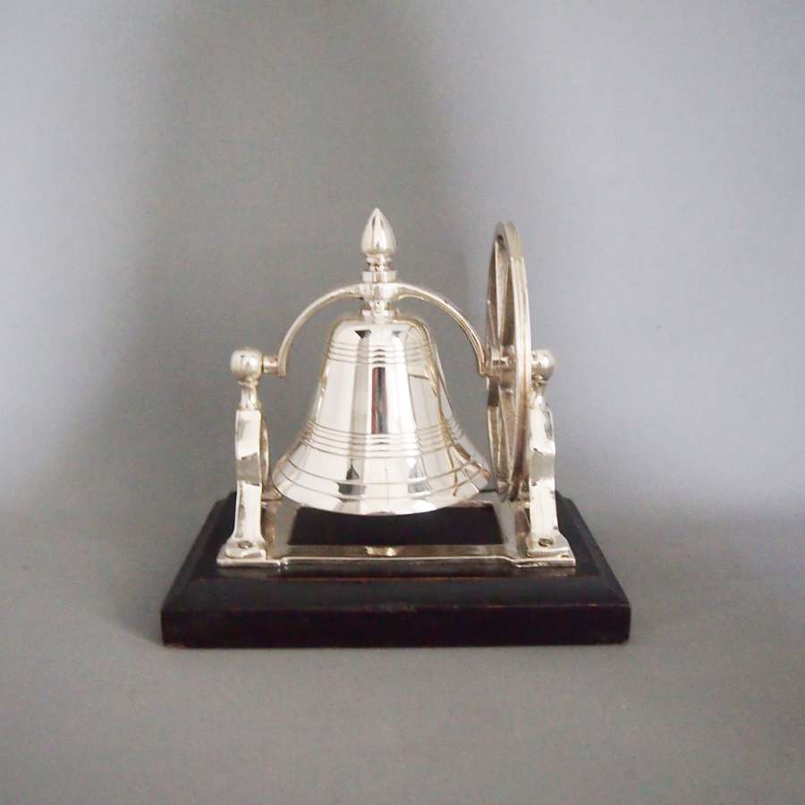 Silver Plated Vintage Table Bell on Stand . W8594
