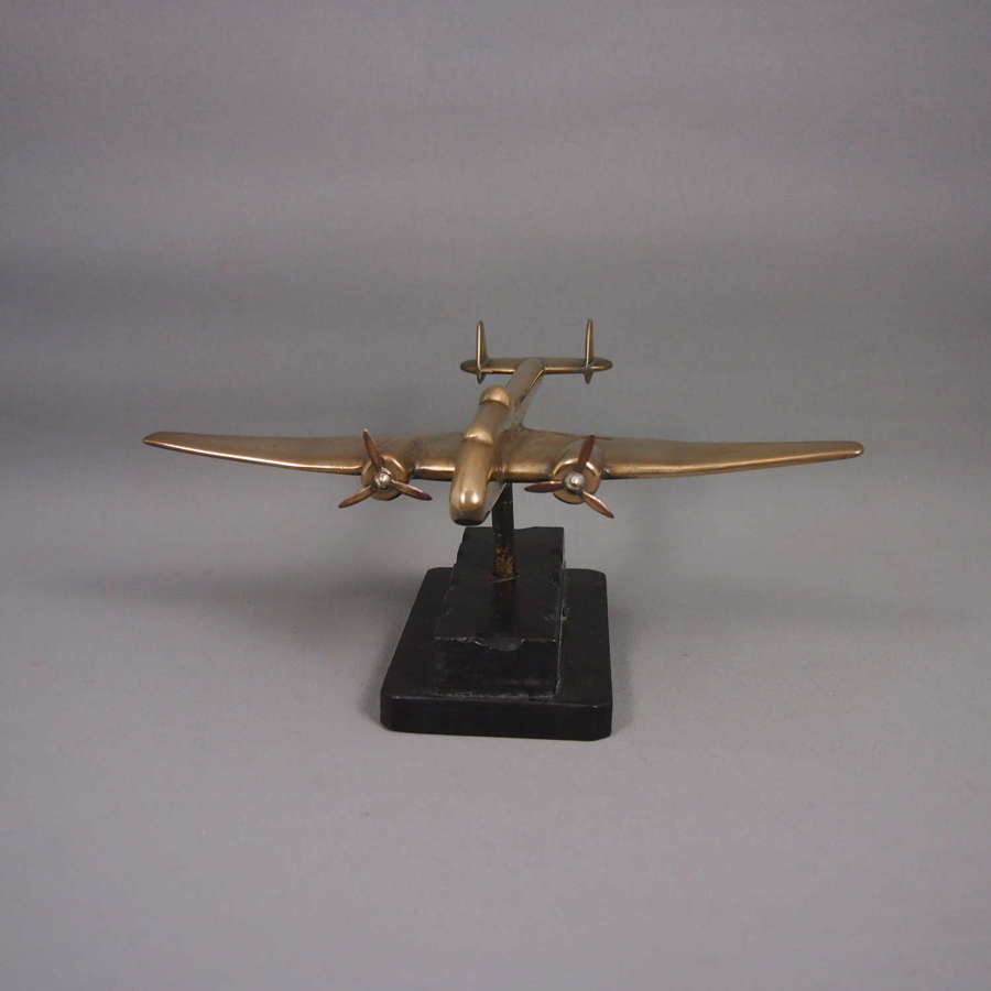 Original Brass Vintage Model Aeroplane C1940.W8623