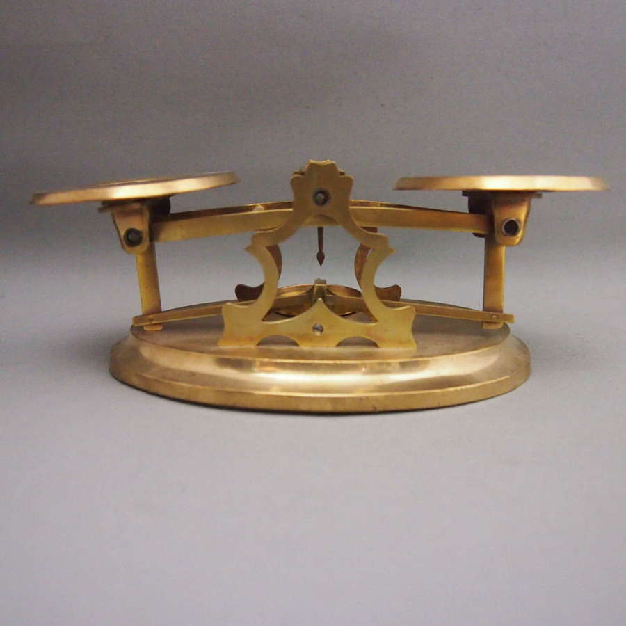 Brass Antique Postal Scales with Set ofWeights, W8659