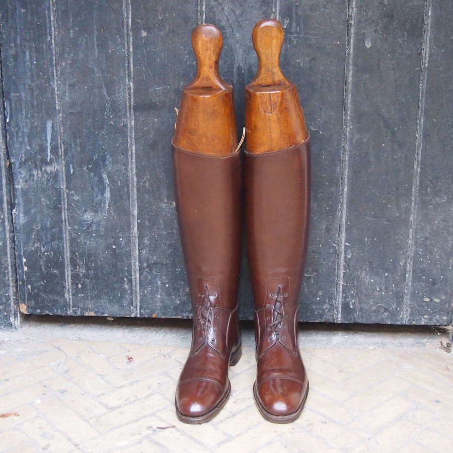 Original Leather Riding Boots with wooden Trees W8701