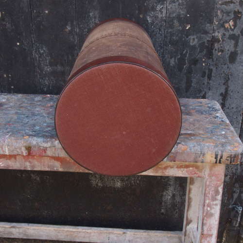 Vintage Leather & Canvas Umbrella/ Walking Stick Stand. W8704
